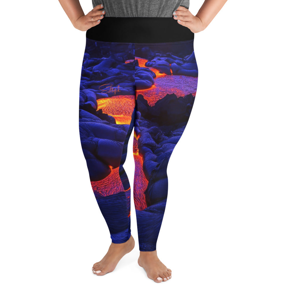 Lava Flow Plus Size Leggings
