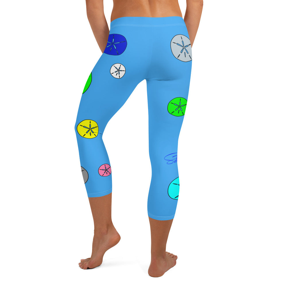 Ocean Pennies Blue Capris