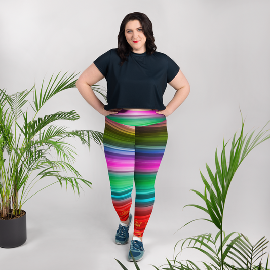 Sea Coral Swirl Plus Size Leggings