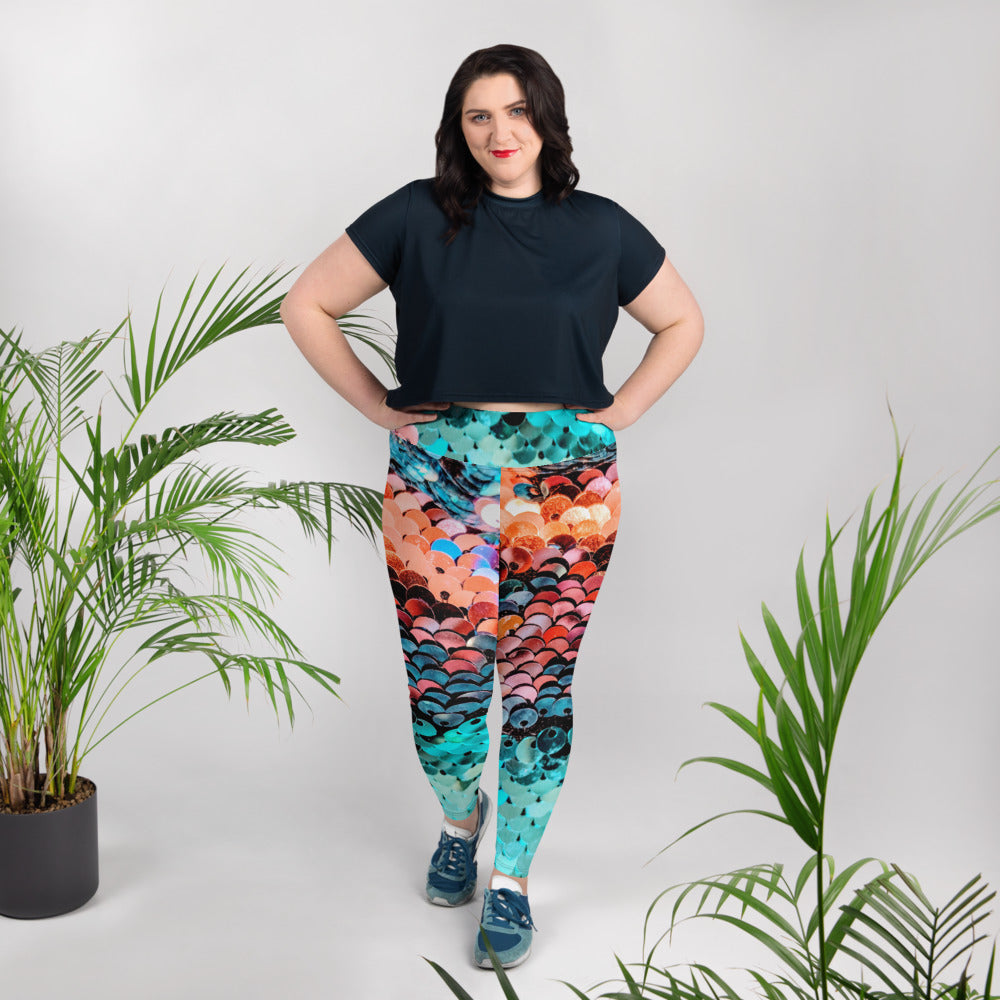 Ocean Ombre Plus Size Leggings - Saltgirl Clothing - Women's Saltwater Fishing Apparel and Swimwear