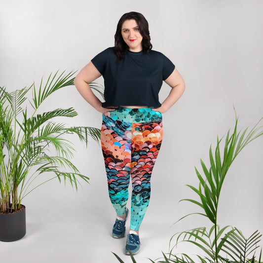 Ocean Ombre Plus Size Leggings - Saltgirl Clothing - Women's Saltwater Fishing Apparel and Swimwear