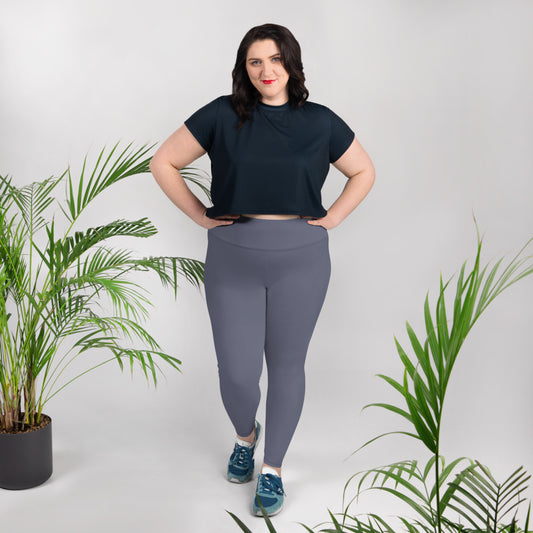 Charcoal Blue Plus Size Leggings - Saltgirl Clothing - Women's Saltwater Fishing Apparel and Swimwear
