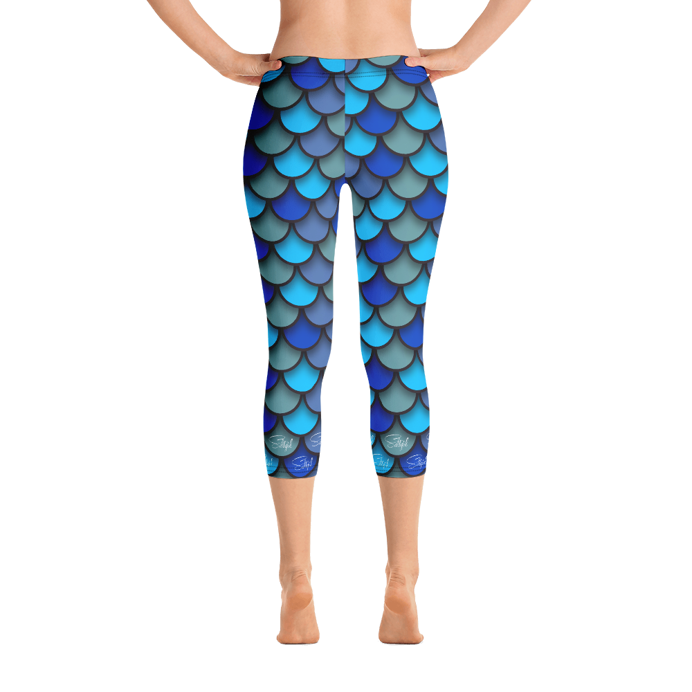 Mermaid Blue Going Going Gone Capris