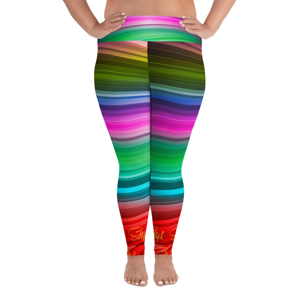 Sea Coral Swirl Plus Size Leggings