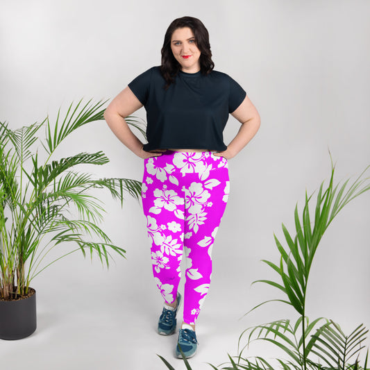Hawaiian Beauty  Plus Size Leggings - Saltgirl Clothing - Women's Saltwater Fishing Apparel and Swimwear