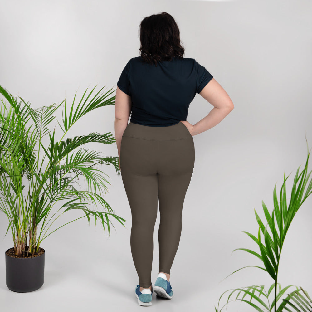 Chocolate Brown Plus Size Leggings - Saltgirl Clothing - Women's Saltwater Fishing Apparel and Swimwear