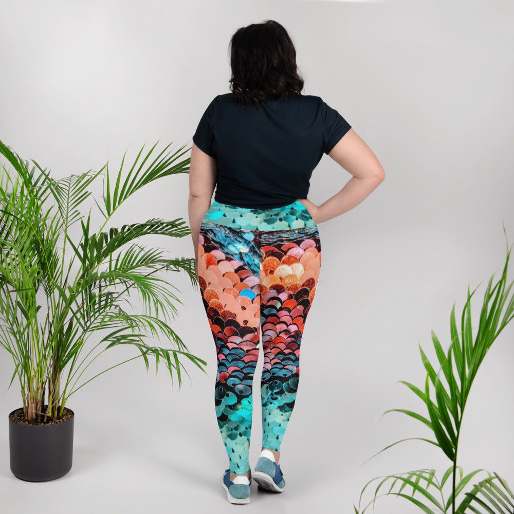 Ocean Ombre Plus Size Leggings - Saltgirl Clothing - Women's Saltwater Fishing Apparel and Swimwear