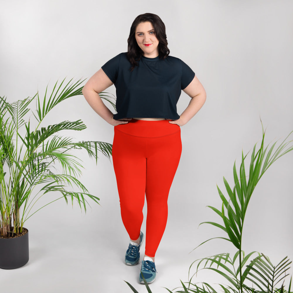 Jellyfish Orange Plus Size Leggings - Saltgirl Clothing - Women's Saltwater Fishing Apparel and Swimwear