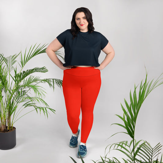 Jellyfish Orange Plus Size Leggings - Saltgirl Clothing - Women's Saltwater Fishing Apparel and Swimwear