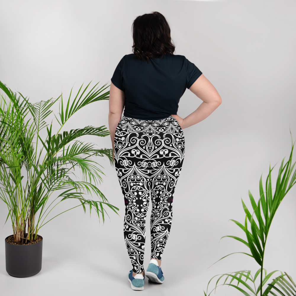 Black Sea Fan Plus Size Leggings