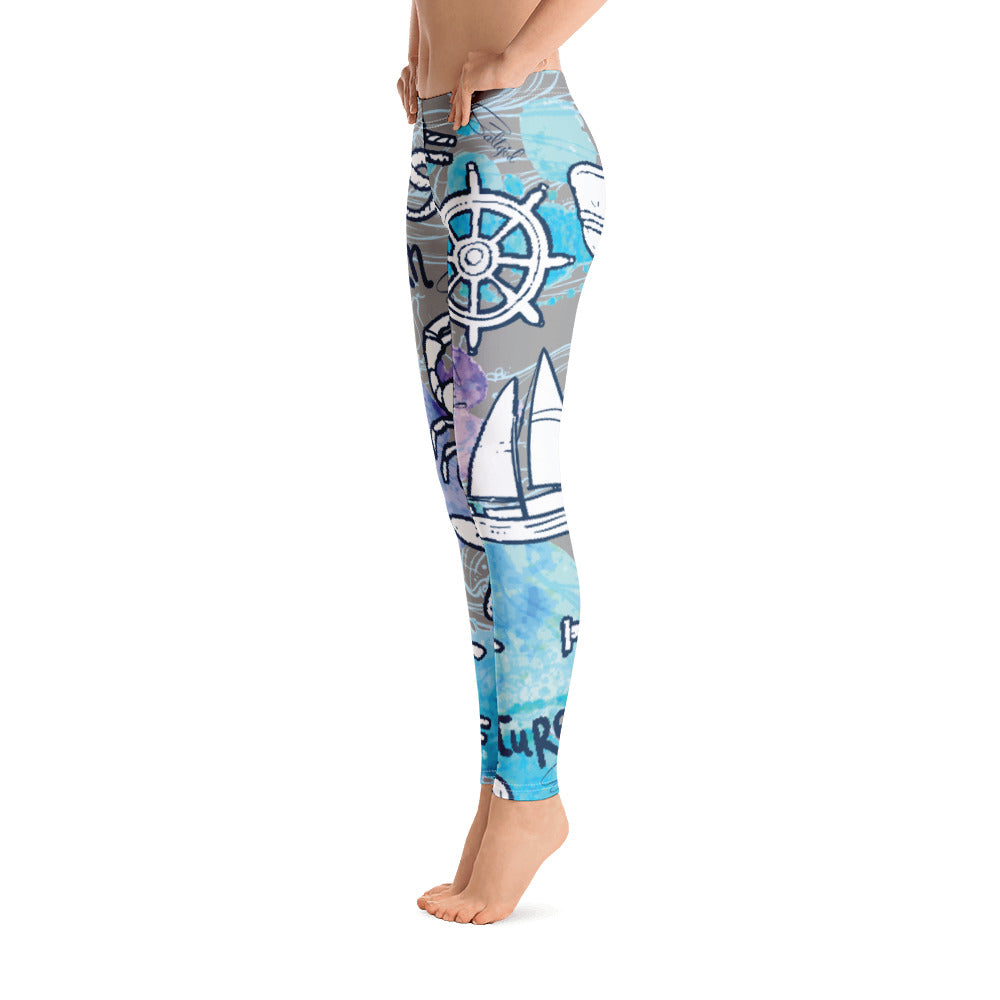 Sea Adventures Leggings - Saltgirl Clothing - Women's Saltwater Fishing Apparel and Swimwear