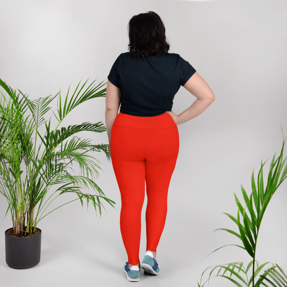 Jellyfish Orange Plus Size Leggings - Saltgirl Clothing - Women's Saltwater Fishing Apparel and Swimwear
