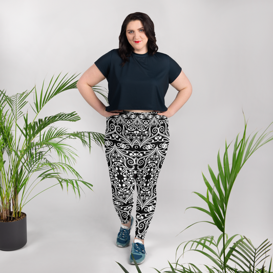 Black Sea Fan Plus Size Leggings