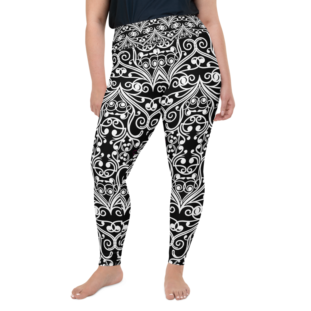 Black Sea Fan Plus Size Leggings