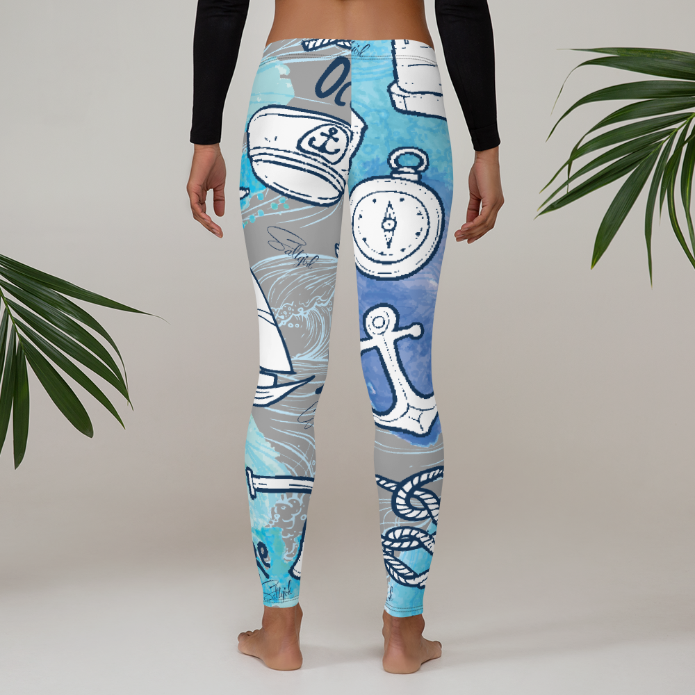 Sea Adventures Leggings - Saltgirl Clothing - Women's Saltwater Fishing Apparel and Swimwear